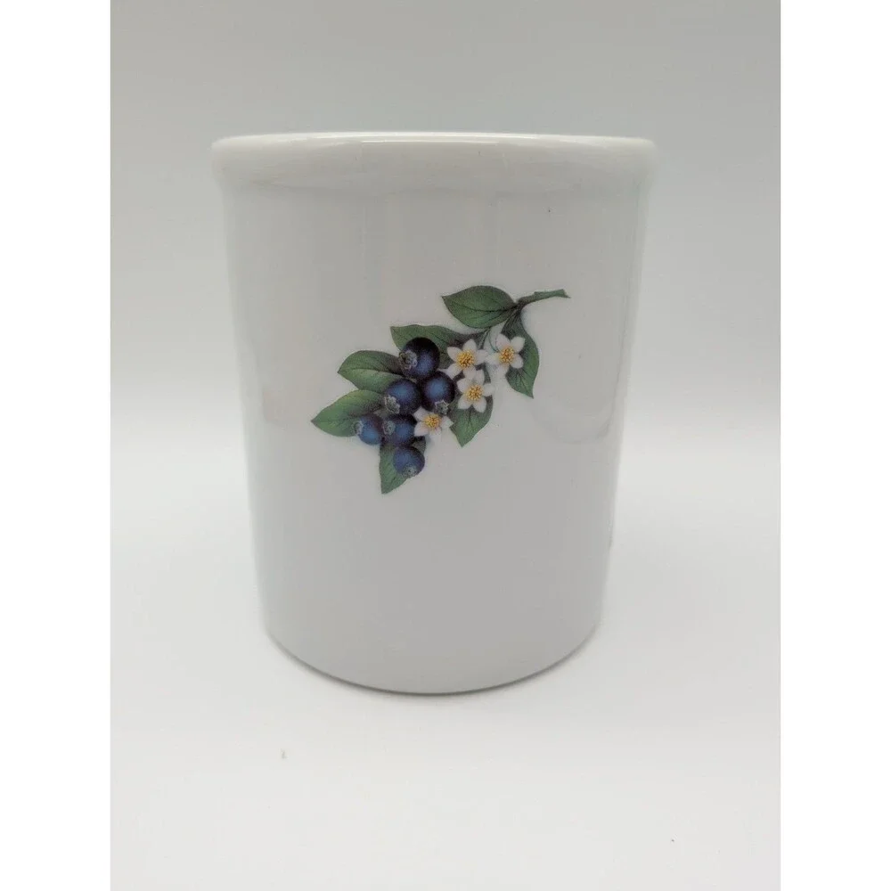 BIA Utensil Crock Kitchen Fruits Blueberry Raspberry Lemon Plum